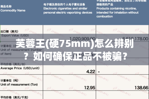 芙蓉王(硬75mm)怎么辨别？如何确保正品不被骗？